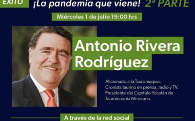 1 de julio, a través de la Red Social SoyTaurin@: 2DA PARTE de Video-Conferencia con Antonio Rivera Rodriguez, “Animalismo antihumanista: ¡La pandemia que viene!”