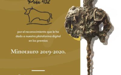 SoyTaurin@ agradece a la Peña 432 por el reconocimiento que le ha dado a la plataforma en los premios Minotauro 2019-2020