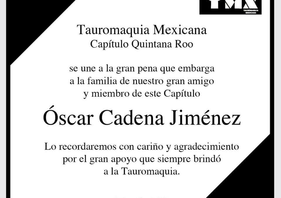 Nos unimos en oración por el eterno descanso de Óscar Cadena Jiménez