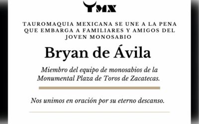 TMX nos unimos por eterno descanso. Bryan de Ávila